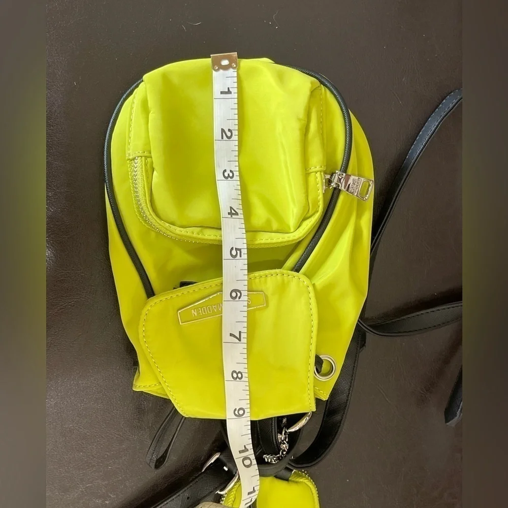 Steve Madden mini backpack with additional zippered coin ear buds pouch